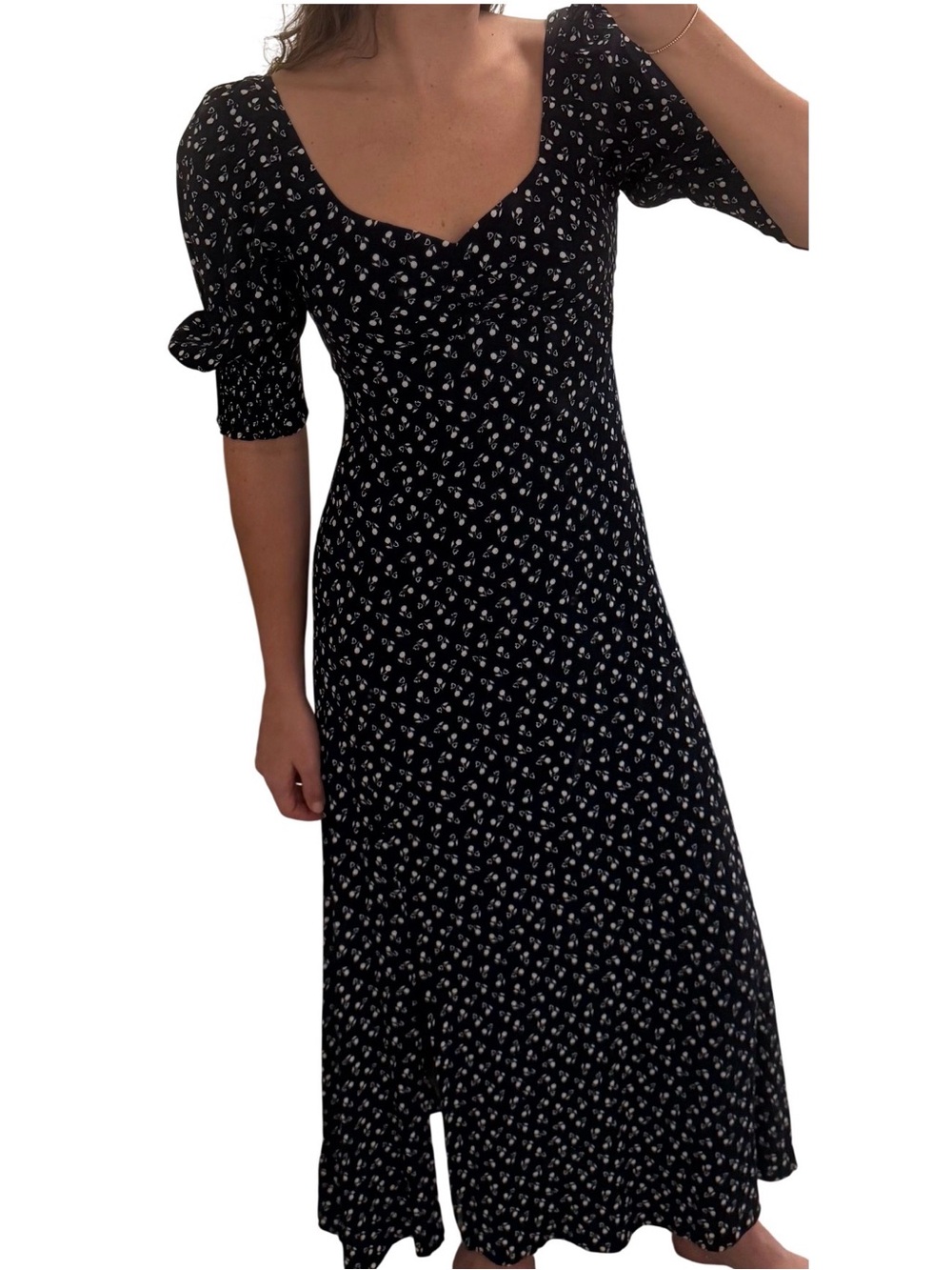 Madewell Navy Floral Maxi Dress